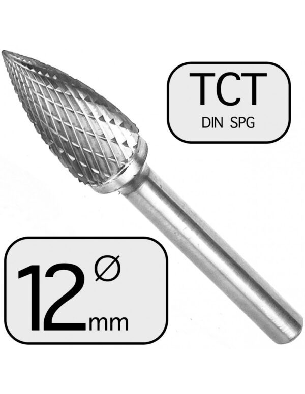 12 mm Pilnik Obrotowy SPG TCT Ostrołukowy Professional