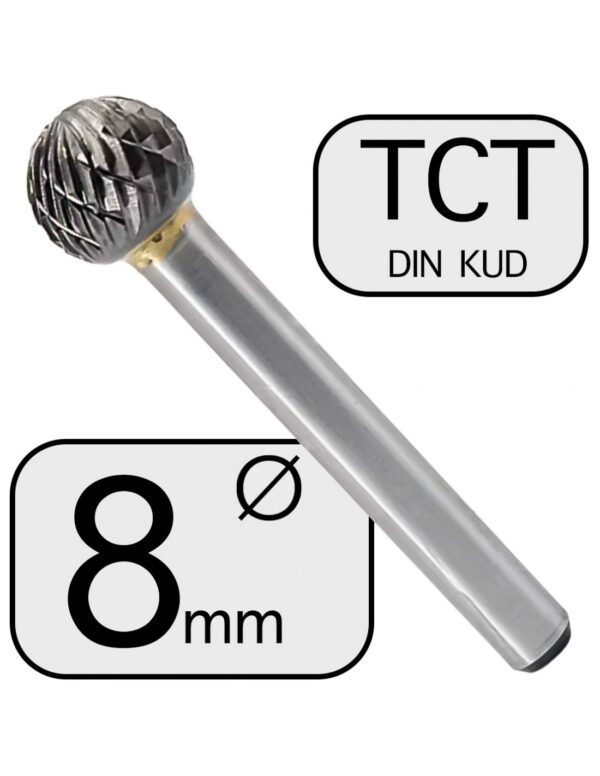 8 mm Pilnik Obrotowy KUD TCT Kulisty Professional